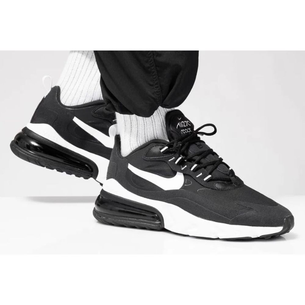 Nike Air Max 270 React Black-White Sneakers 8.5